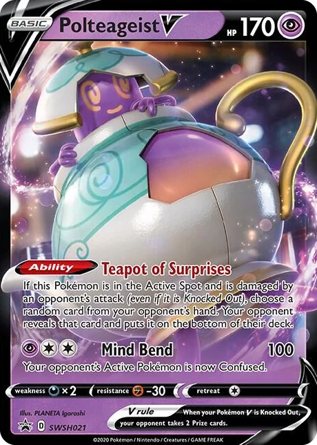 0021 Polteageist V - SWSH021 Promo Sword & Shield Promo Cards