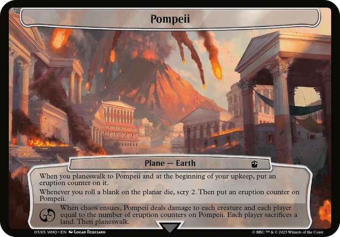 Pompeii #595 T - Planechase: Universes Beyond: Doctor Who Pokemon card