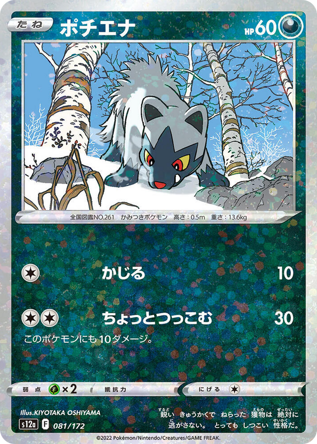 0081 Poochyena - 081/172 (Mirror Holofoil) None VSTAR Universe