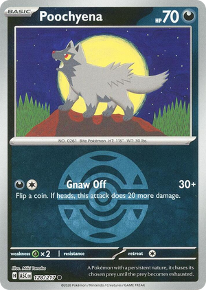 0128 Poochyena (Dusk Ball) Common Ascended Heroes