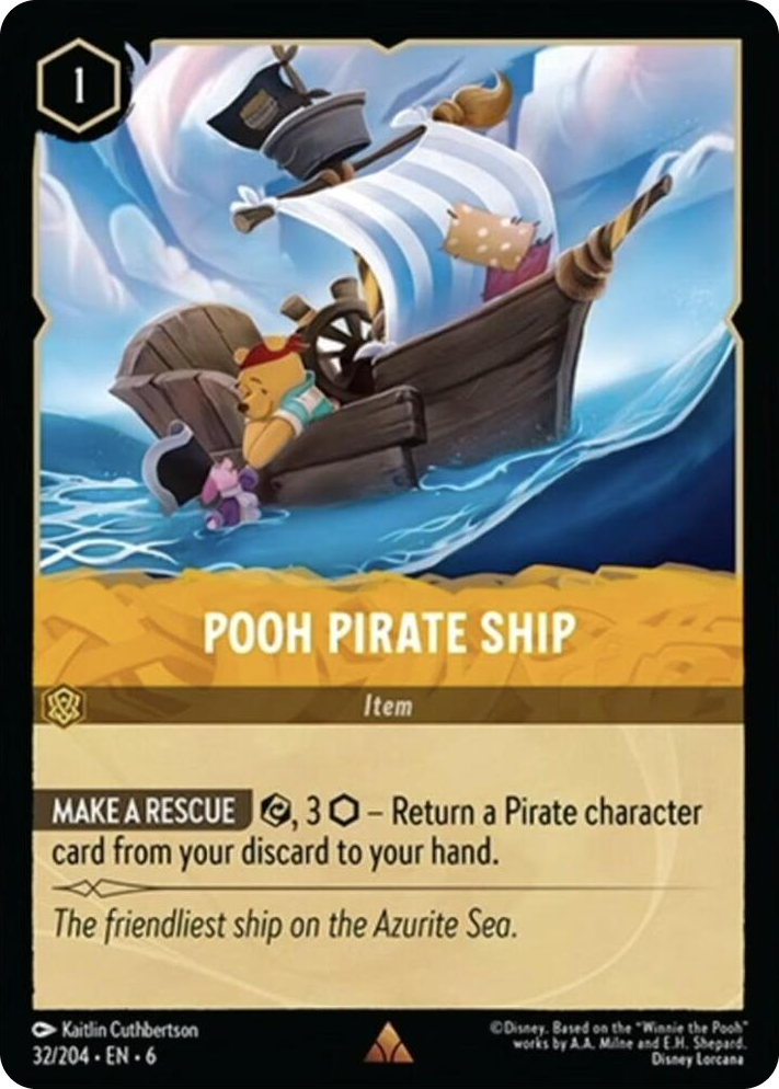 0032 Pooh Pirate Ship Rare Azurite Sea