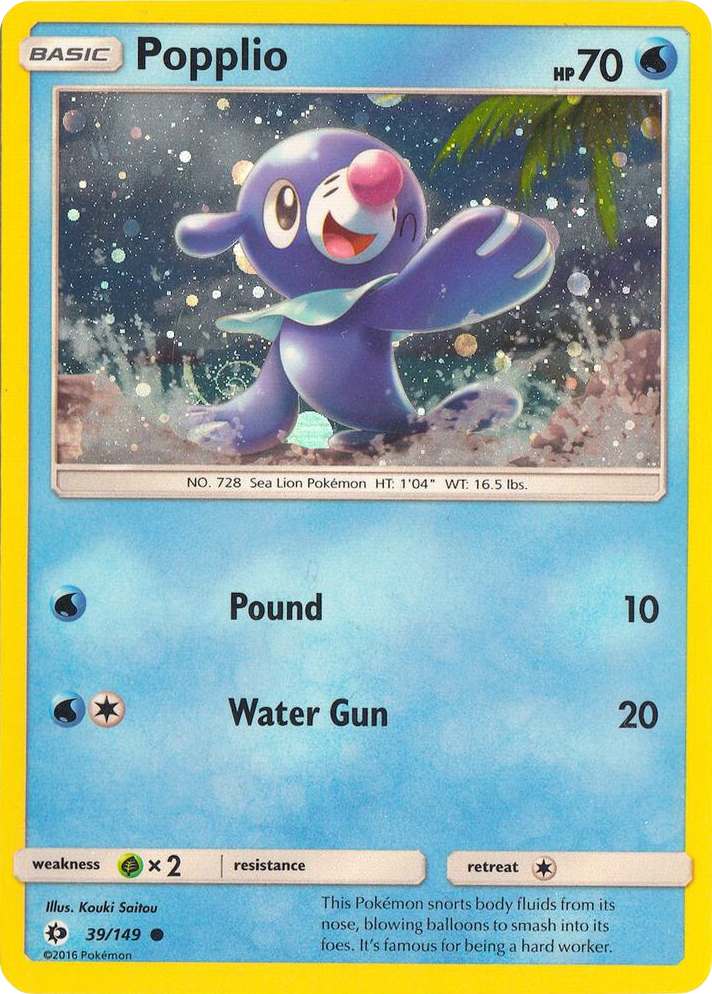 0039 Popplio - 39/149 (Cosmos Holo) Promo Miscellaneous Cards & Products