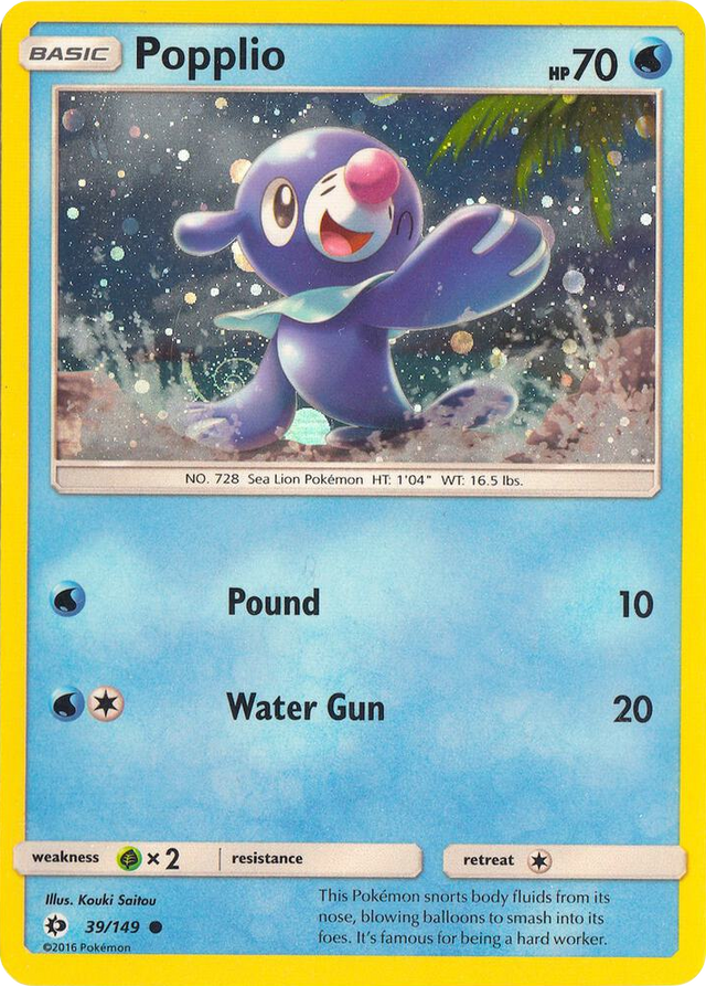 0039 Popplio - 39/149 (Cosmos Holo) Promo Miscellaneous Cards & Products