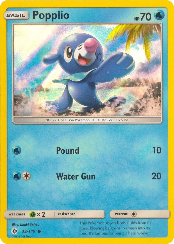 0039 Popplio - 39/149 (Water Web Holo) Promo Miscellaneous Cards & Products