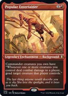 0509 Popular Entertainer (Foil Etched) R Commander Legends: Battle for Baldur's Gate