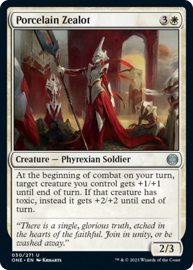 0030 Porcelain Zealot U Phyrexia: All Will Be One