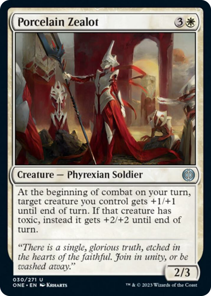 Porcelain Zealot #30 U - Phyrexia: All Will Be One Pokemon card