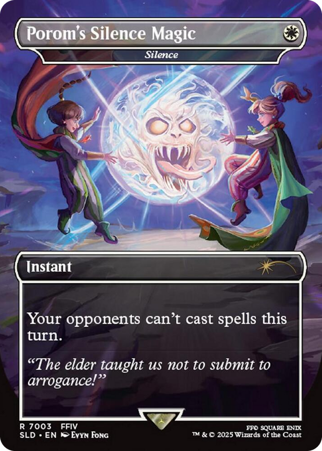7003 Porom's Silence Magic - Silence (Rainbow Foil) R Secret Lair Drop Series
