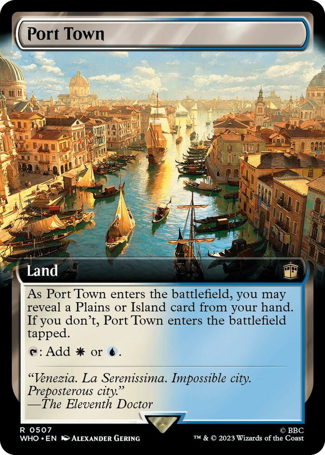 0507 Port Town (Extended Art) R Universes Beyond: Doctor Who