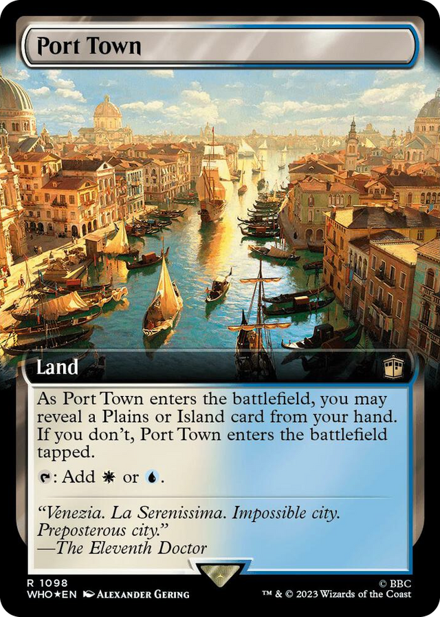 1098 Port Town (Extended Art) (Surge Foil) R Universes Beyond: Doctor Who
