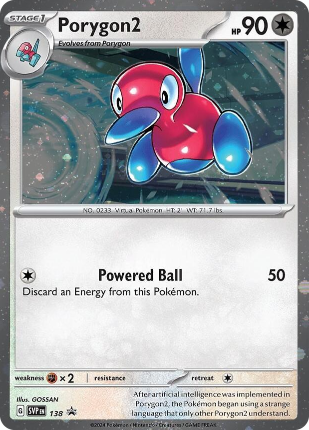 0138 Porygon2 - 138 (Cosmos Holo) Promo Scarlet & Violet Promo Cards