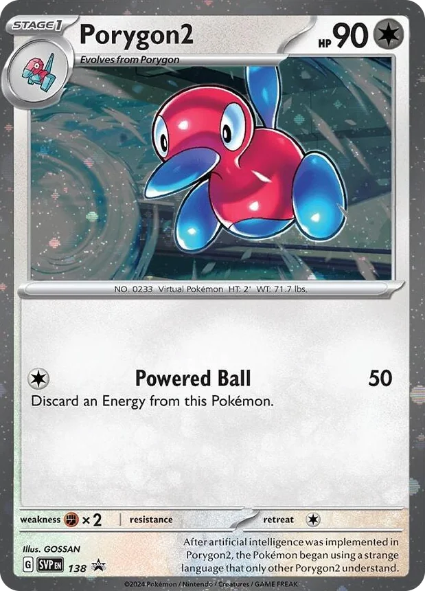 0138 Porygon2 - 138 (Cosmos Holo) Promo Scarlet & Violet Promo Cards