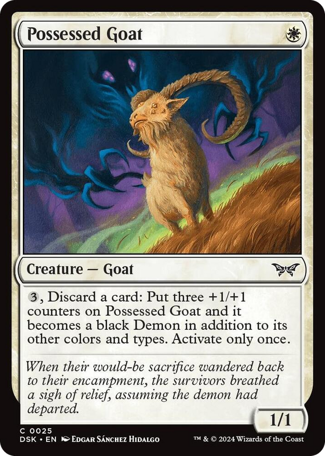 0025 Possessed Goat C Duskmourn: House of Horror