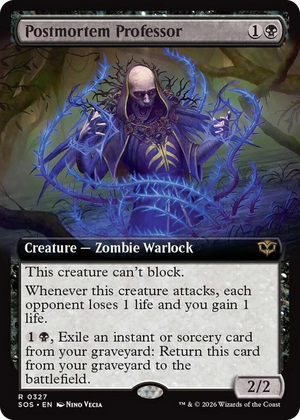0327 Postmortem Professor (Extended Art) R Secrets of Strixhaven