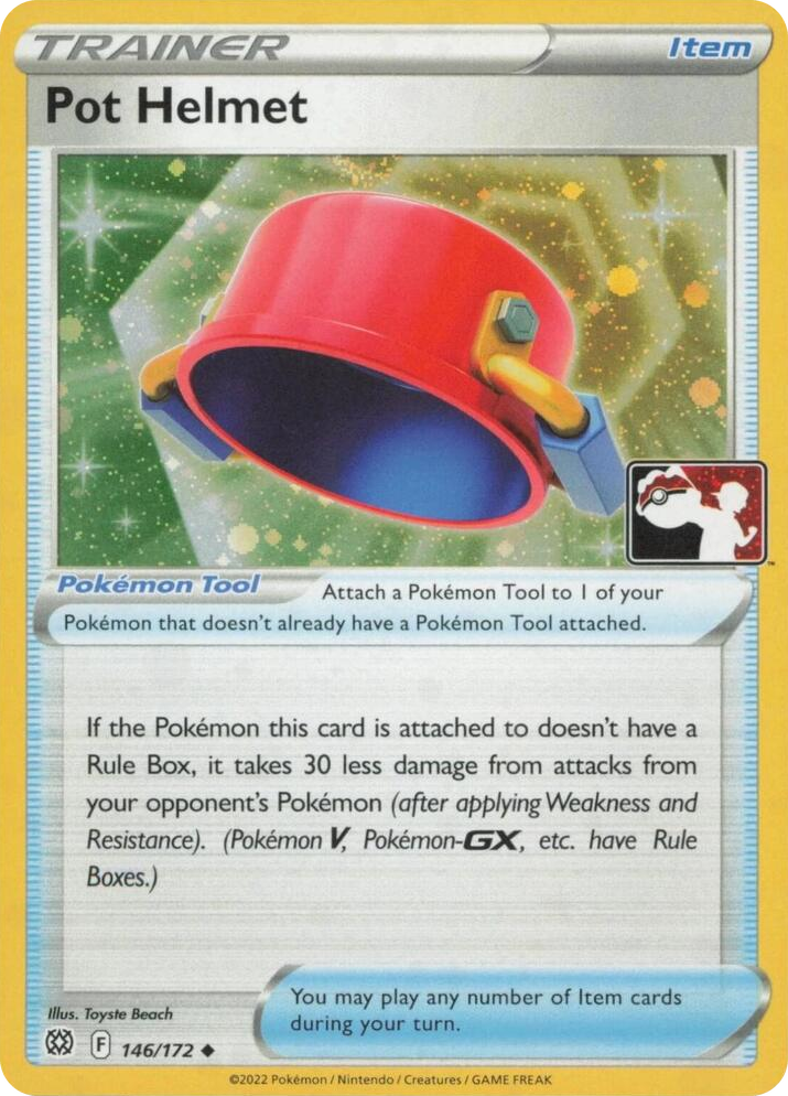 0146 Pot Helmet - 146/172 (Cosmos Holo) Uncommon Prize Pack Series Cards