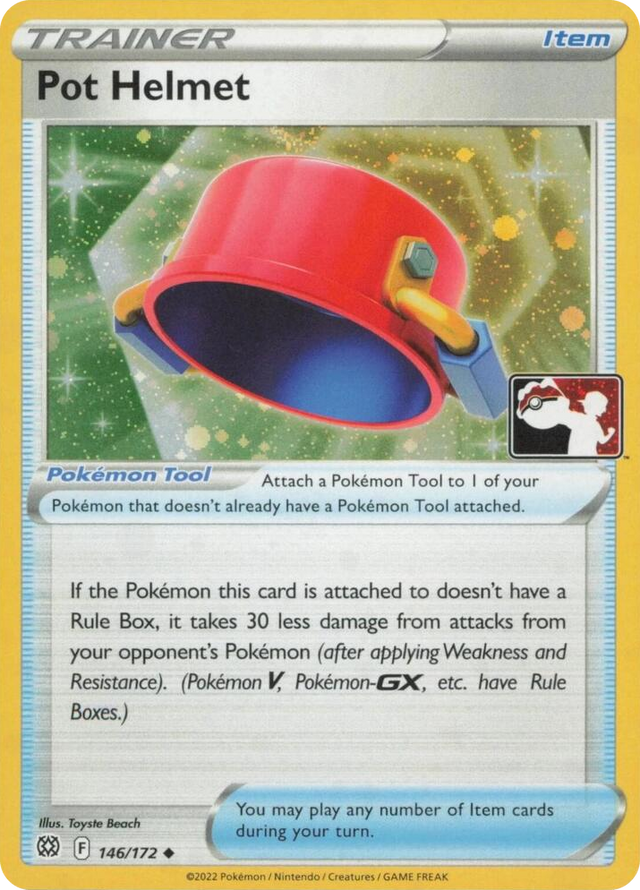 0146 Pot Helmet - 146/172 (Cosmos Holo) Uncommon Prize Pack Series Cards