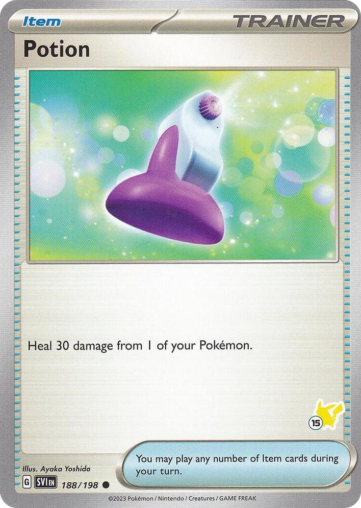 0188 Potion - Pikachu 15 Common Battle Academy 2024