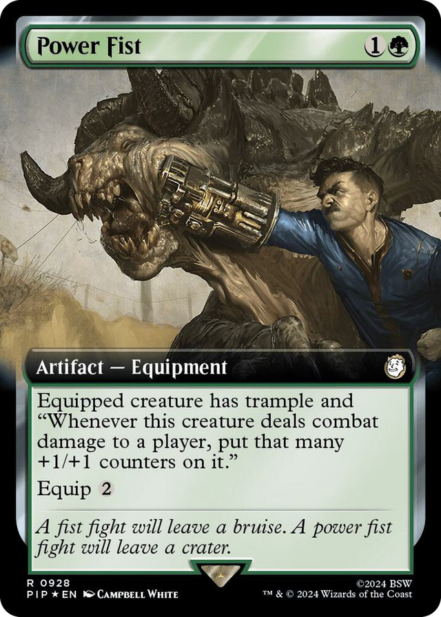 0928 Power Fist (Extended Art) (Surge Foil) R Universes Beyond: Fallout