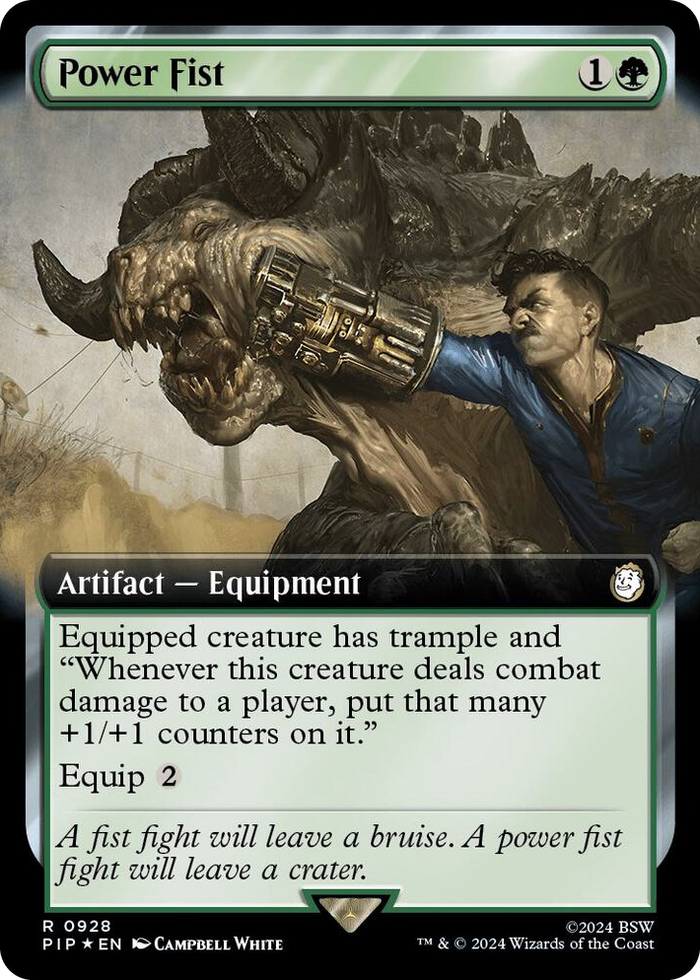 Power Fist (Extended Art) (Surge Foil) #928 R - Universes Beyond: Fallout Pokemon card