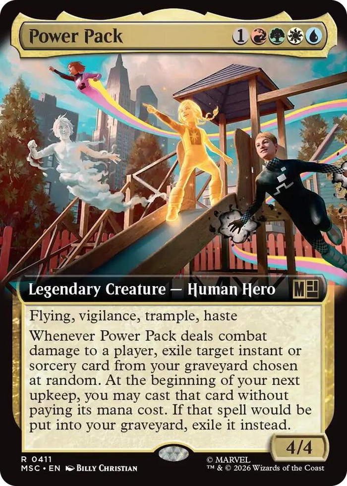 Power Pack (Extended Art) #411 R - Commander: Marvel Super Heroes Pokemon card