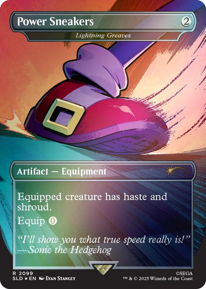 Power Sneakers - Lightning Greaves (Rainbow Foil) #2099 R - Secret Lair Drop Series Pokemon card