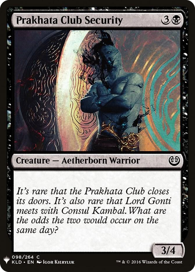 0098 Prakhata Club Security C The List Reprints