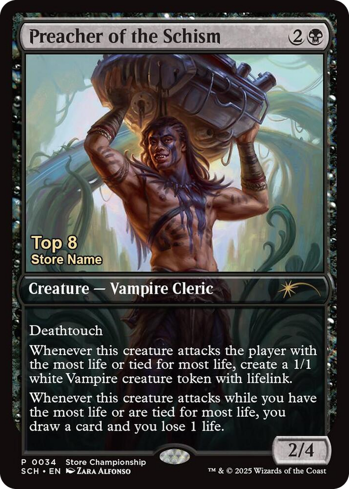 Preacher of the Schism (Top 8) #34 P - Game Day & Store Championship Promos Pokemon card