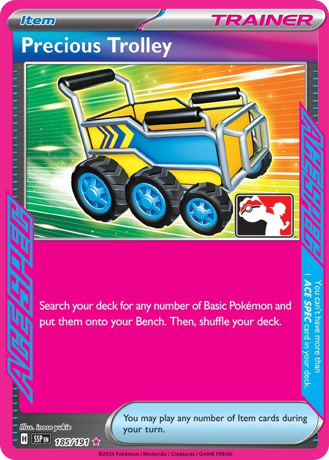 0185 Precious Trolley ACE SPEC Rare Prize Pack Series Cards