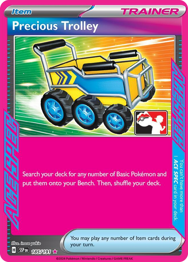 0185 Precious Trolley ACE SPEC Rare Prize Pack Series Cards