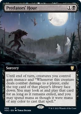0059 Predators' Hour (Extended Art) R Commander: Innistrad: Crimson Vow