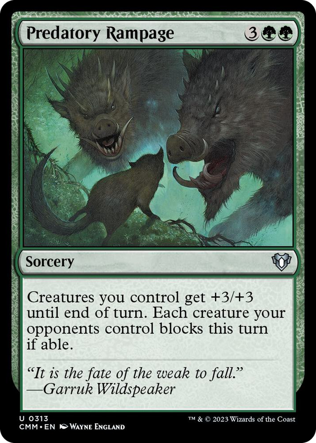 0313 Predatory Rampage U Commander Masters
