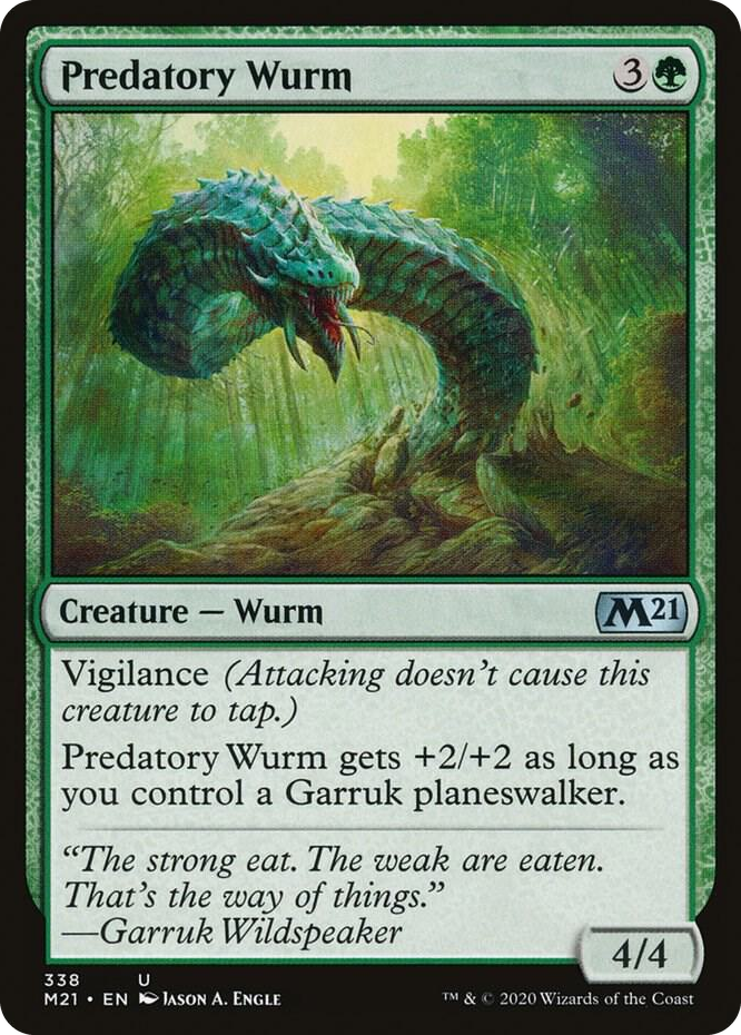 0338 Predatory Wurm U Core Set 2021