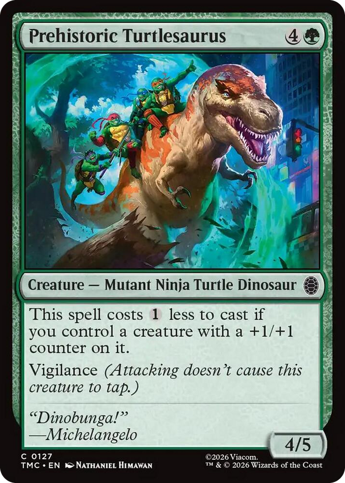 Prehistoric Turtlesaurus #127 C - Commander: Teenage Mutant Ninja Turtles Pokemon card