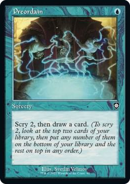 0092 Preordain (Retro Frame) C Commander: The Brothers' War