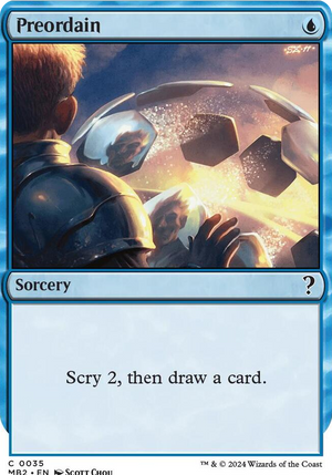 0035 Preordain (White Border) C Mystery Booster 2