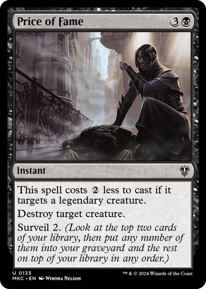Price of Fame #135 U - Commander: Murders at Karlov Manor Pokemon card
