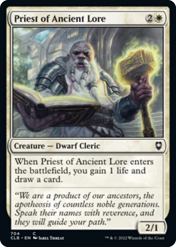 Priest of Ancient Lore #704 C - Commander Legends: Battle for Baldur's Gate Pokemon card