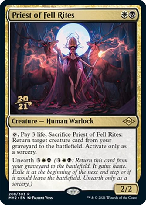 Priest of Fell Rites #208 R - Prerelease Cards Pokemon card