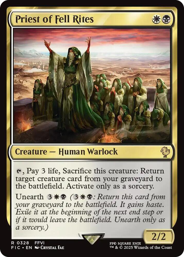 0328 Priest of Fell Rites R Commander: FINAL FANTASY
