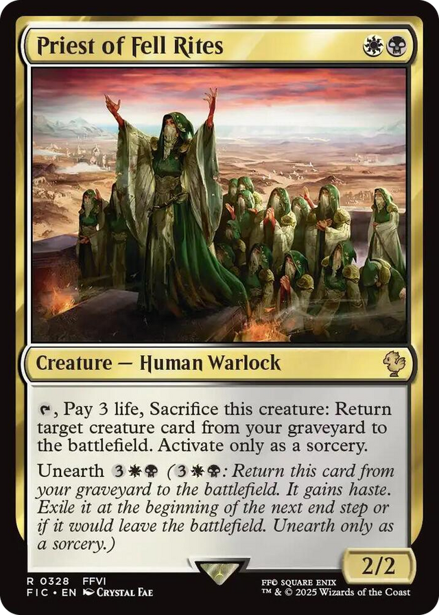 0328 Priest of Fell Rites R Commander: FINAL FANTASY
