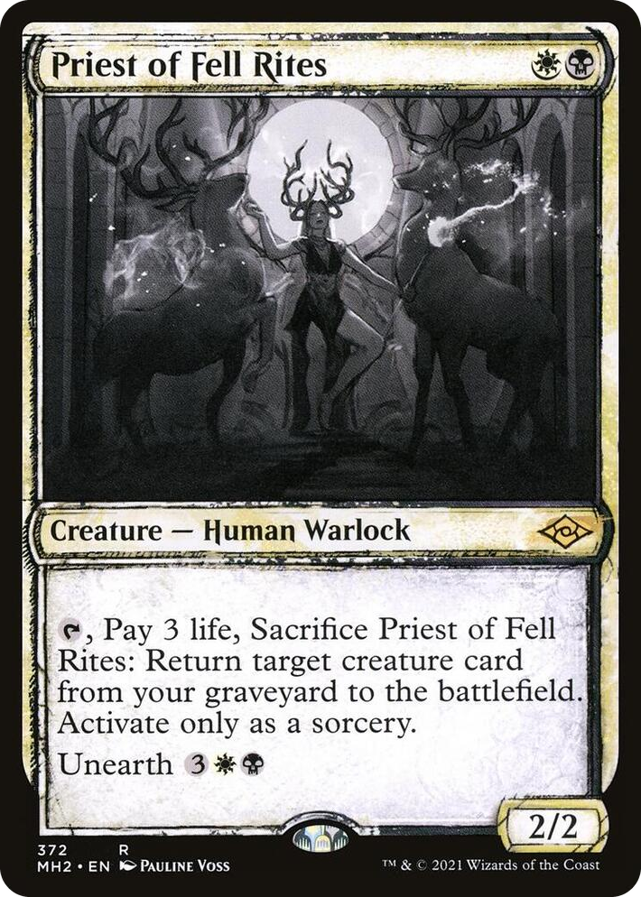 0372 Priest of Fell Rites (Showcase) R Modern Horizons 2