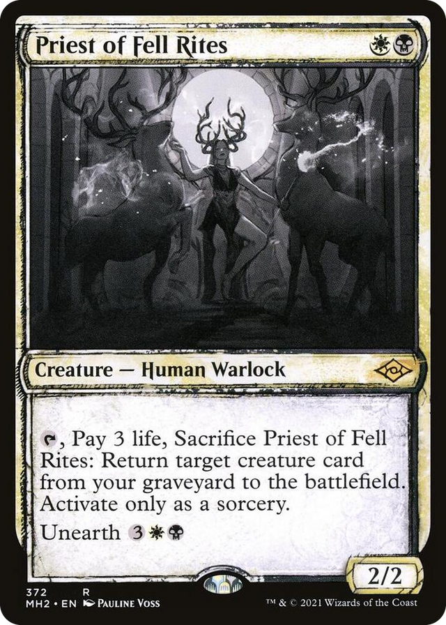 0372 Priest of Fell Rites (Showcase) R Modern Horizons 2