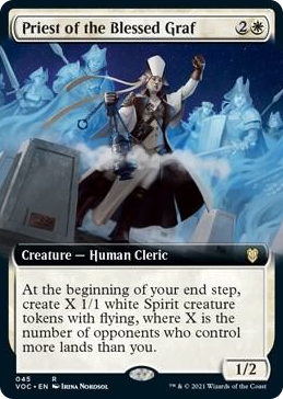 0045 Priest of the Blessed Graf (Extended Art) R Commander: Innistrad: Crimson Vow