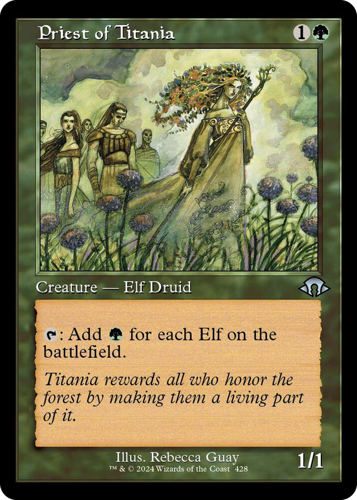 Priest of Titania (Retro Frame) #428 U - Modern Horizons 3 Pokemon card