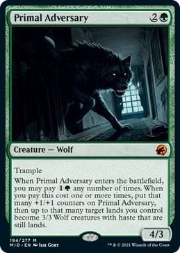 0194 Primal Adversary M Innistrad: Midnight Hunt