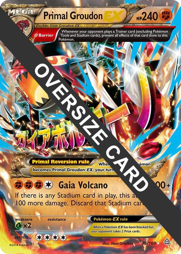 0086 Primal Groudon EX Promo Jumbo Cards