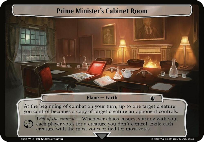 Prime Minister's Cabinet Room #596 T - Planechase: Universes Beyond: Doctor Who Pokemon card