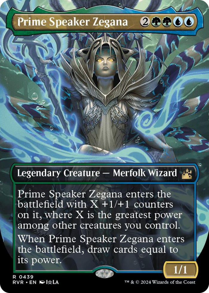 Prime Speaker Zegana (Anime Borderless) #439 R - Ravnica Remastered Pokemon card