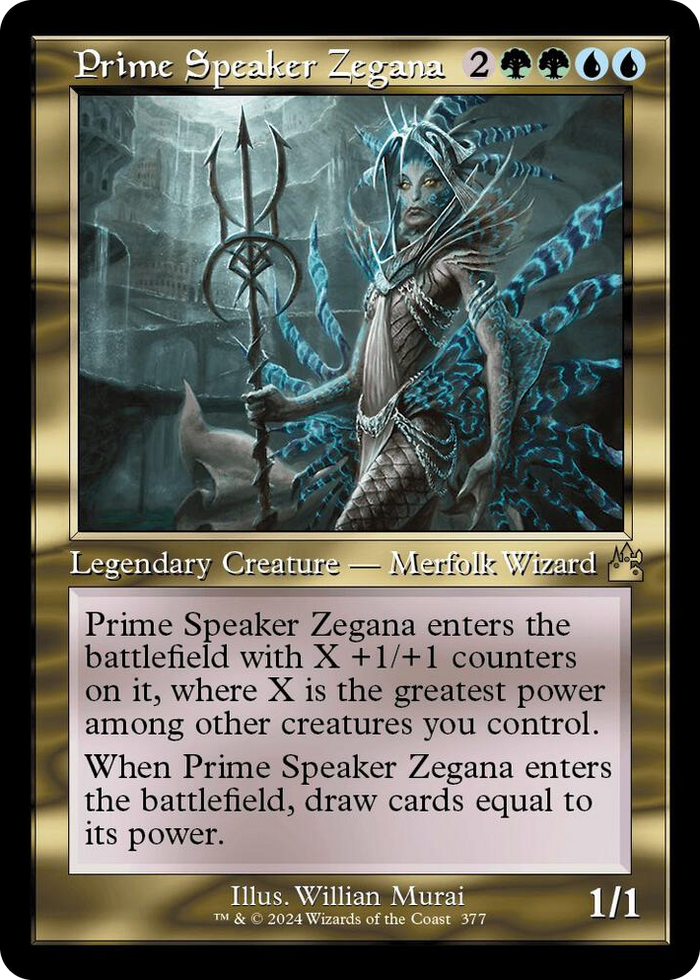 Prime Speaker Zegana (Retro Frame) #377 R - Ravnica Remastered Pokemon card