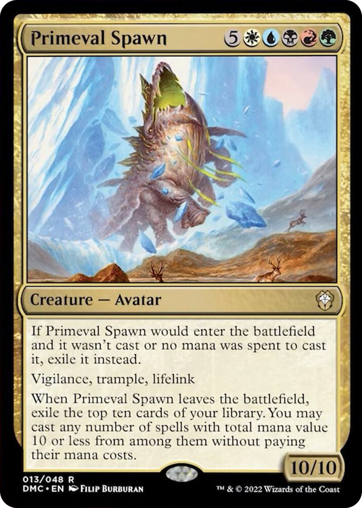 0013 Primeval Spawn R Commander: Dominaria United